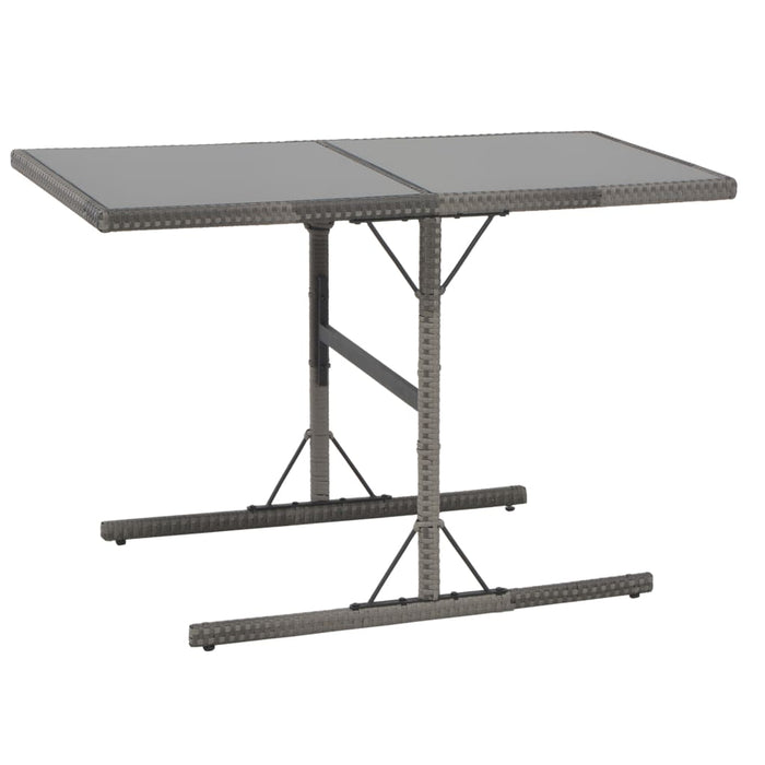 Set da Pranzo per Esterni 7 pz con Cuscini in Polyrattan Grigio 44721