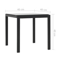 Lettini Prendisole 2 pz e Tavolo in Polyrattan e Textilene Nero 44894