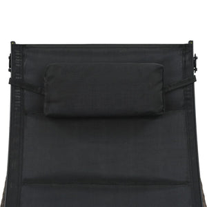 Sdraio sdraio prendisole lettino da giardino terrazzo arredo da esterno resina intrecciata e Textilene marrone 02_0012921