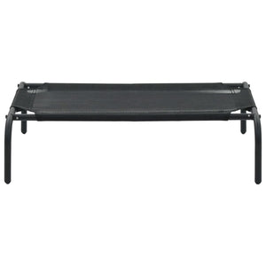 Cuccia rialzata per cani S ceste in Textilene cesta per cani 90 x 50 x 20 cm nero 02_0001544