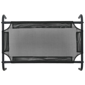 Cuccia rialzata per cani S ceste in Textilene cesta per cani 90 x 50 x 20 cm nero 02_0001544