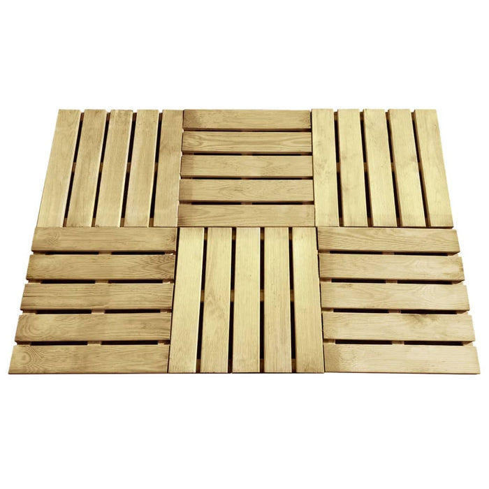 Piastrelle per Esterni 6 pz 50x50 cm in Legno Verde 44946