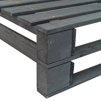 Panca da Giardino Angolare con Pallet in Legno Grigio cod mxl 52775