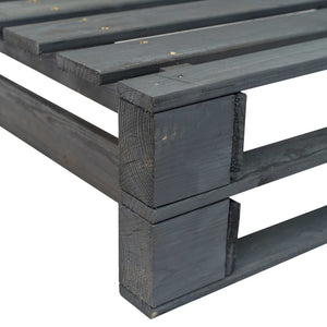 Panca da Giardino Angolare con Pallet in Legno Grigio cod mxl 52775
