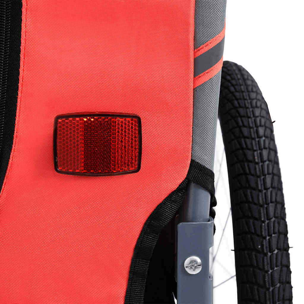 Rimorchio da Bici per Cani Rosso e Nero cod mxl 77766