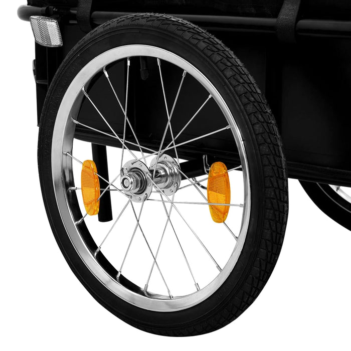 Rimorchio bicicletta/carrello a mano 155 x 60 x 83 cm acciaio nero 02_0004484