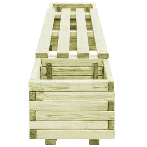 Fioriera da Giardino-Vaso da giardino con Panca in Legno di Pino Impregnato