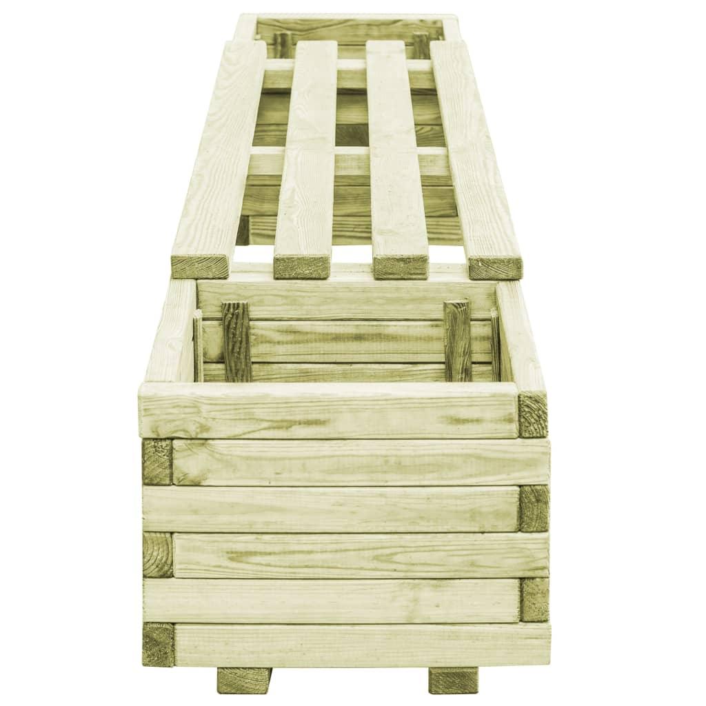 Panca da giardino con fioriere in legno di pino impregnato 02_0001366