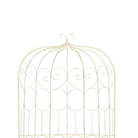 Panchina da Giardino 95 cm in Ferro Bianco Anticato cod mxl 49366