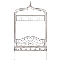 Panca da giardino mobili da giardino per esterni terrazza 122 x 43 x 220 cm ferro marrone antico 02_0011218