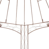 Padiglione da Giardino Marrone Anticato 4 m in Ferro 45439