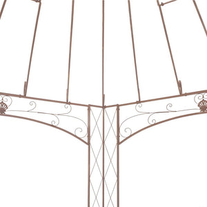 Padiglione da Giardino Marrone Anticato 4 m in Ferro 45439