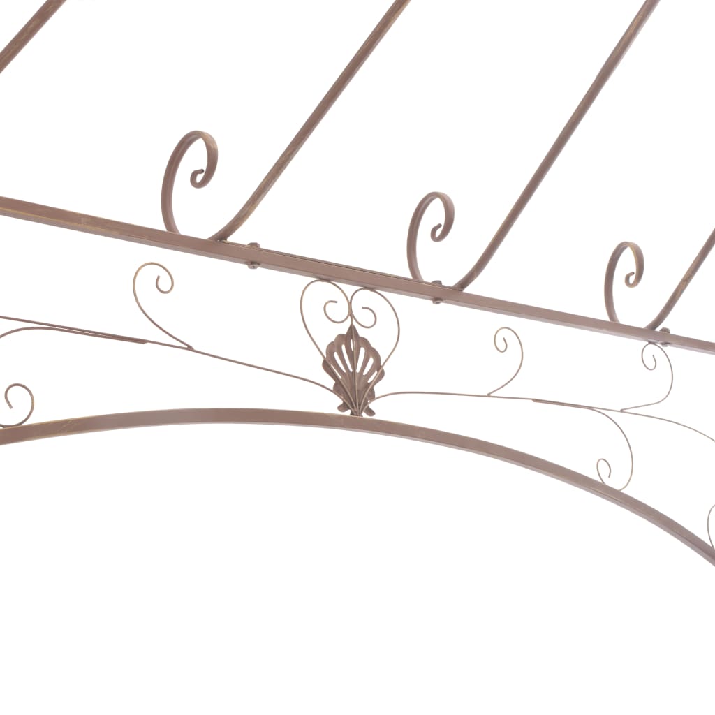 Padiglione da Giardino Marrone Anticato 4 m in Ferro 45439