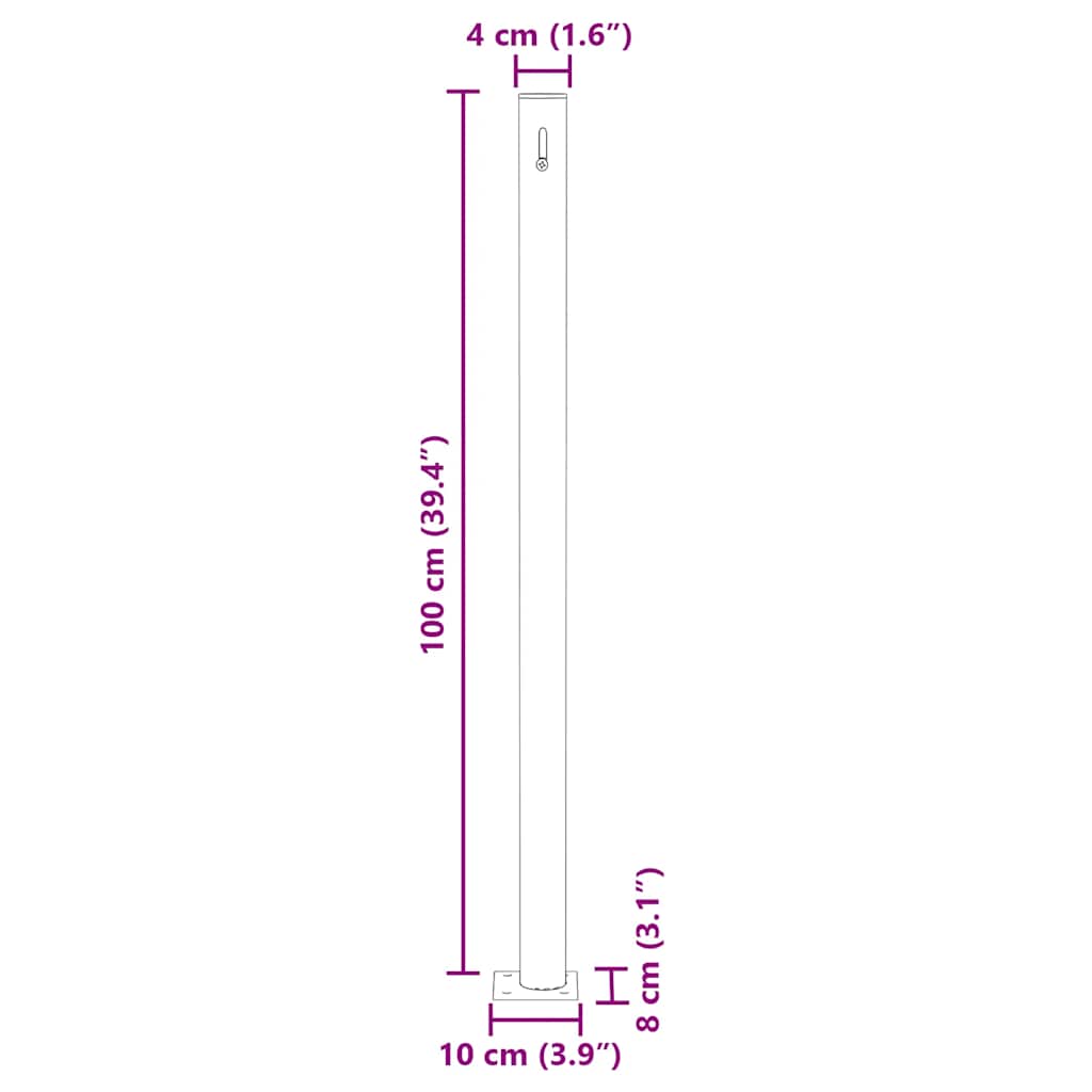 Tenda da Sole Laterale Retrattile 160 x 500 cm Nera 45460