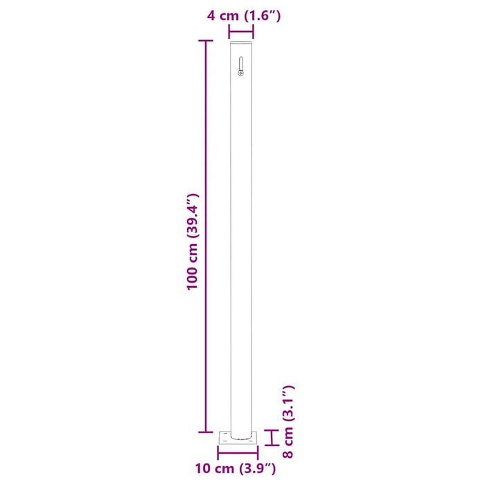 Tenda da Sole Laterale Retrattile 160 x 500 cm Nera 45460