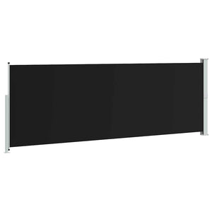 Tenda da Sole Laterale Retrattile 160 x 500 cm Nera 45460