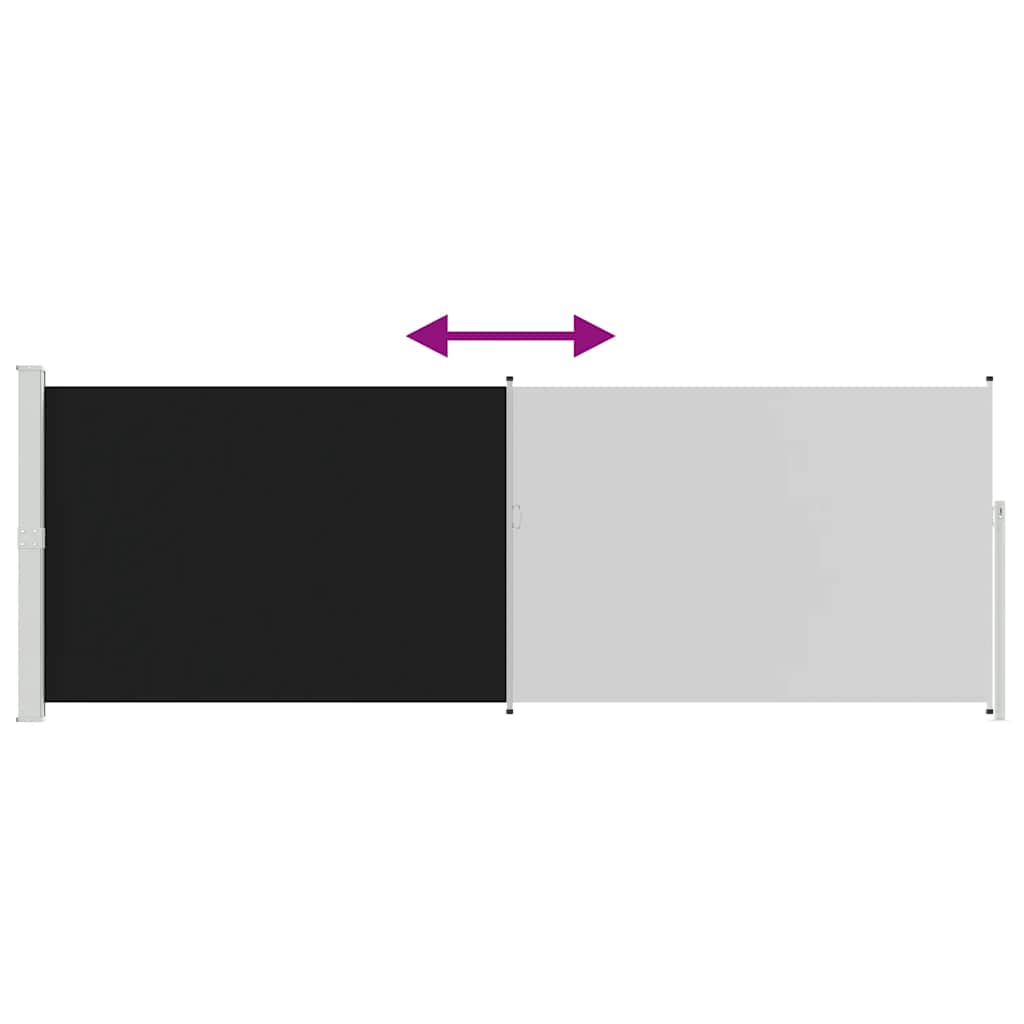 Tenda da Sole Laterale Retrattile 160 x 500 cm Nera 45460