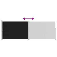 Tenda da Sole Laterale Retrattile 160 x 500 cm Nera 45460