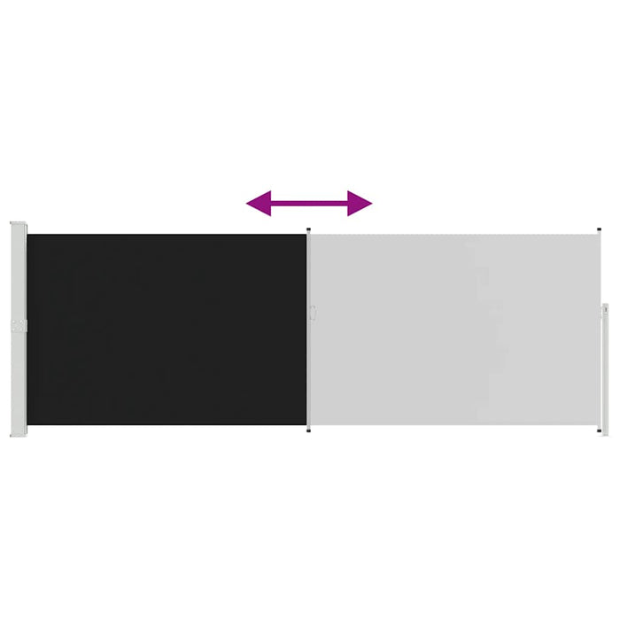 Tenda da Sole Laterale Retrattile 160 x 500 cm Nera 45460