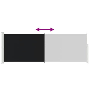 Tenda da Sole Laterale Retrattile 160 x 500 cm Nera 45460