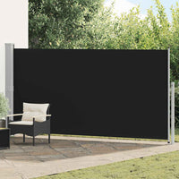 Tenda da Sole Laterale Retrattile 160 x 500 cm Nera 45460
