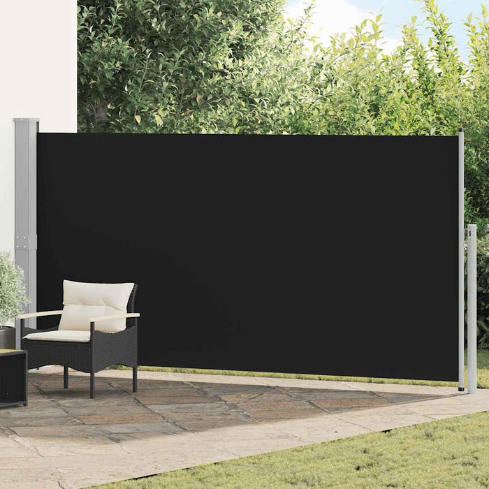 Tenda da Sole Laterale Retrattile 160 x 500 cm Nera 45460