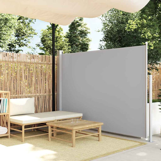 Tenda da Sole Laterale Retrattile 160 x 500 cm Grigia 45464
