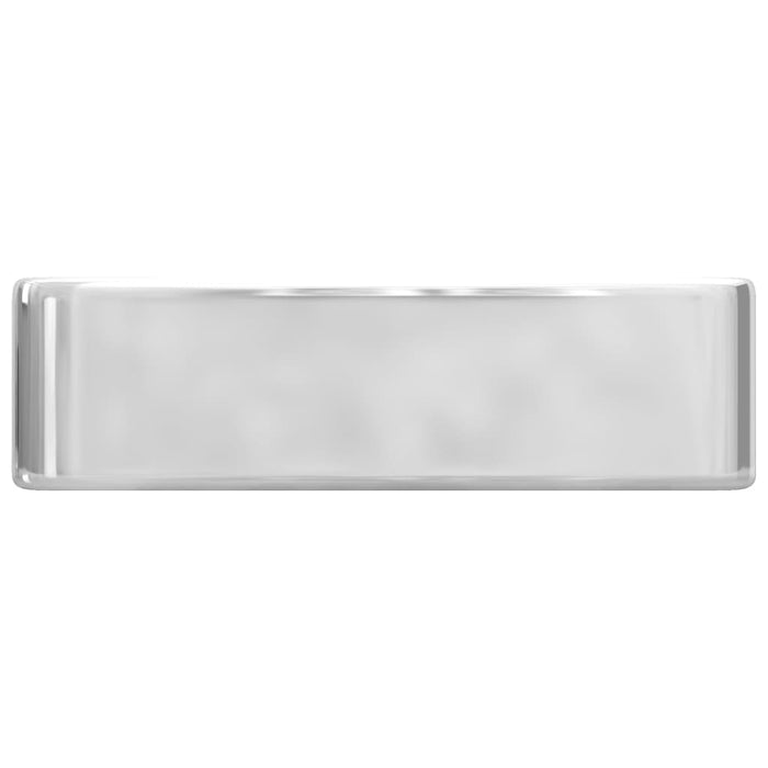 Lavandino con Foro per Rubinetto 48x37x13,5 cm Ceramica Argento