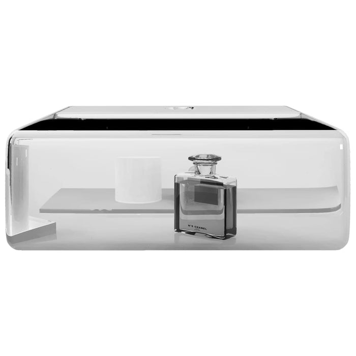 Lavandino con Foro per Rubinetto-Lavabo-Lavello 38x30x11,5 cm Ceramica Argento