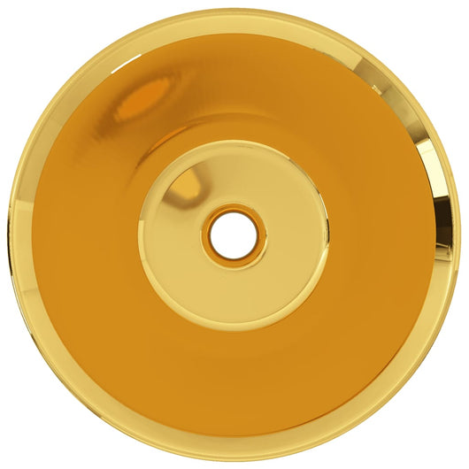 Lavabo rotondo 42 x 14 cm ceramica oro 02_0002599