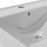 Lavandino con Troppopieno 60x46x16 cm in Ceramica Argento 143502