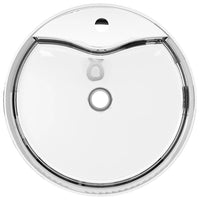 Lavabo bagno con troppopieno diametro 46,5 cm ceramica argento 02_0002609