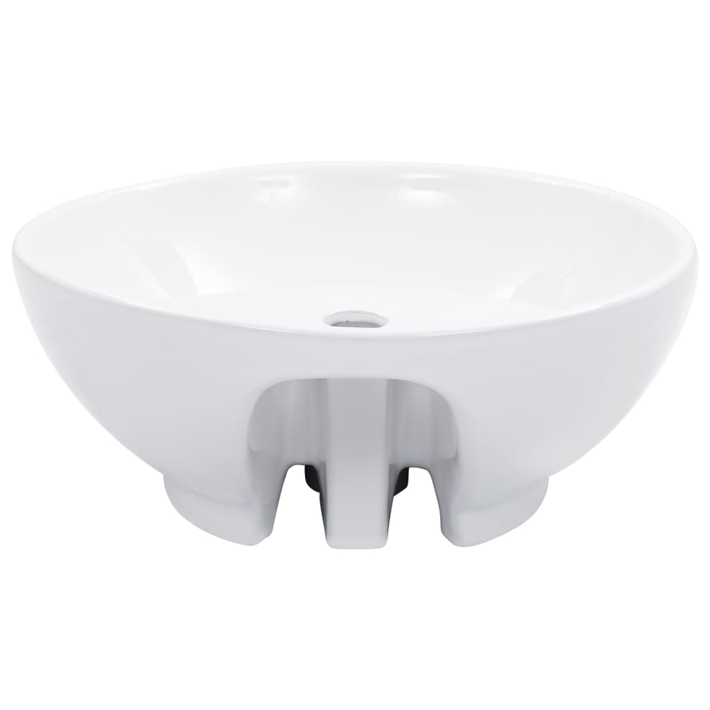 Lavabo bagno con troppopieno diametro 46,5 cm ceramica bianca 02_0002612