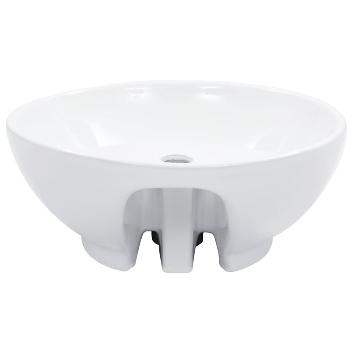 Lavabo bagno con troppopieno diametro 46,5 cm ceramica bianca 02_0002612