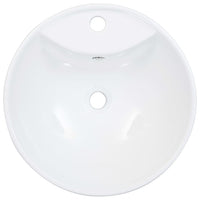 Lavandino con Troppopieno 46,5x18 cm in Ceramica Bianco cod mxl 47211