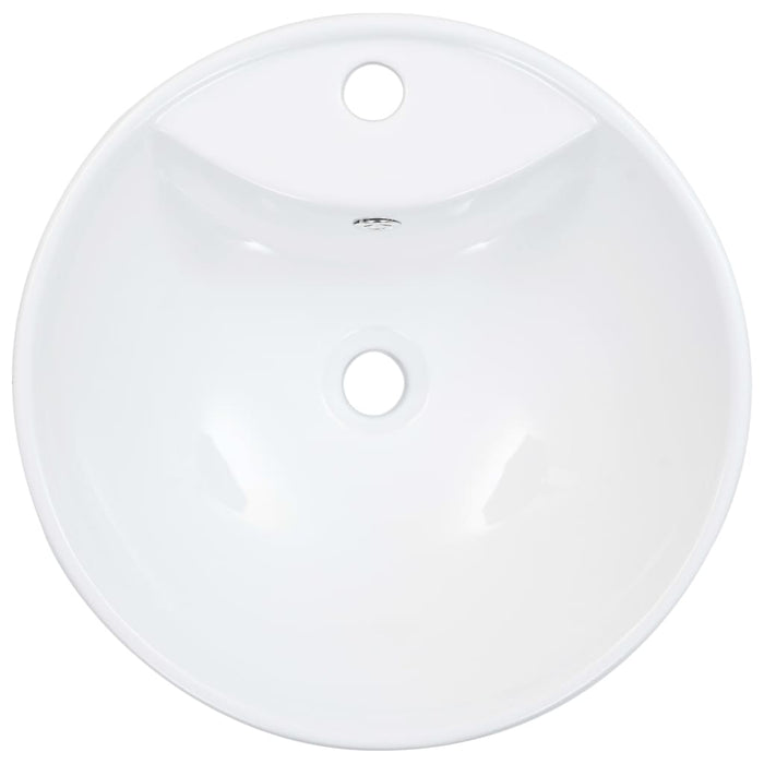 Lavandino con Troppopieno 46,5x18 cm in Ceramica Bianco cod mxl 47211