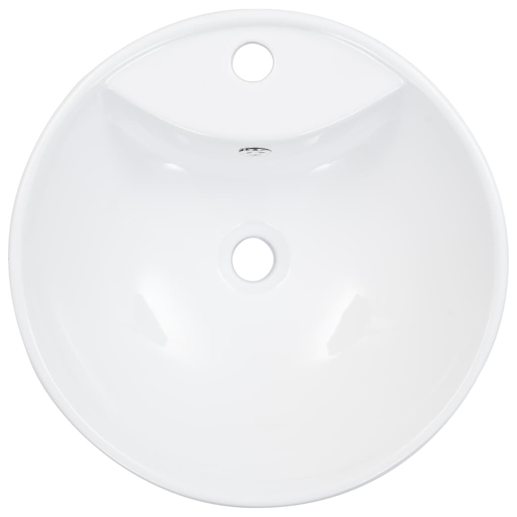Lavabo bagno con troppopieno diametro 46,5 cm ceramica bianca 02_0002612