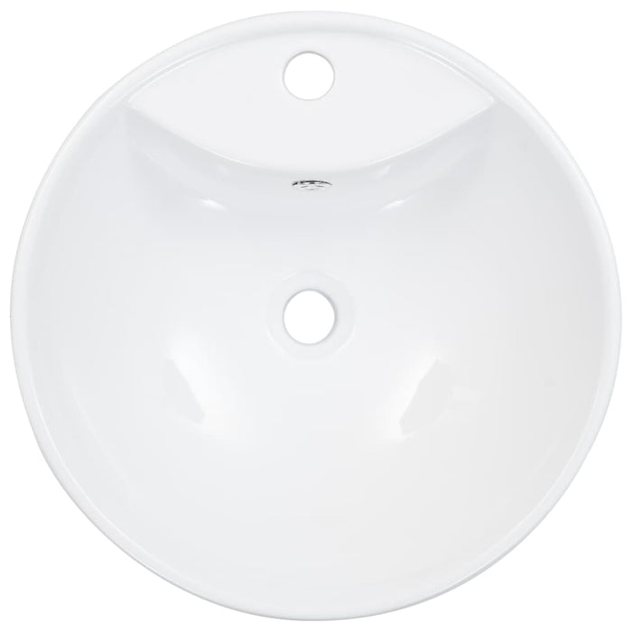 Lavabo bagno con troppopieno diametro 46,5 cm ceramica bianca 02_0002612