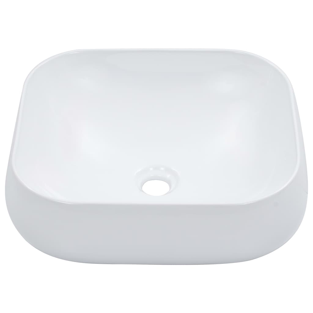 Lavabo lavabo da appoggio per bagno interno doccia wc cabina casa 445 x 395 cm ceramica bianco 02_0002614