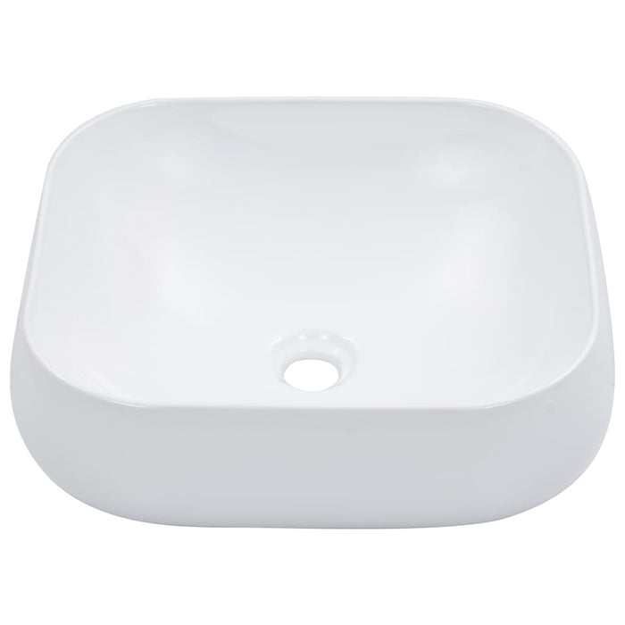 Lavabo lavabo da appoggio per bagno interno doccia wc cabina casa 445 x 395 cm ceramica bianco 02_0002614