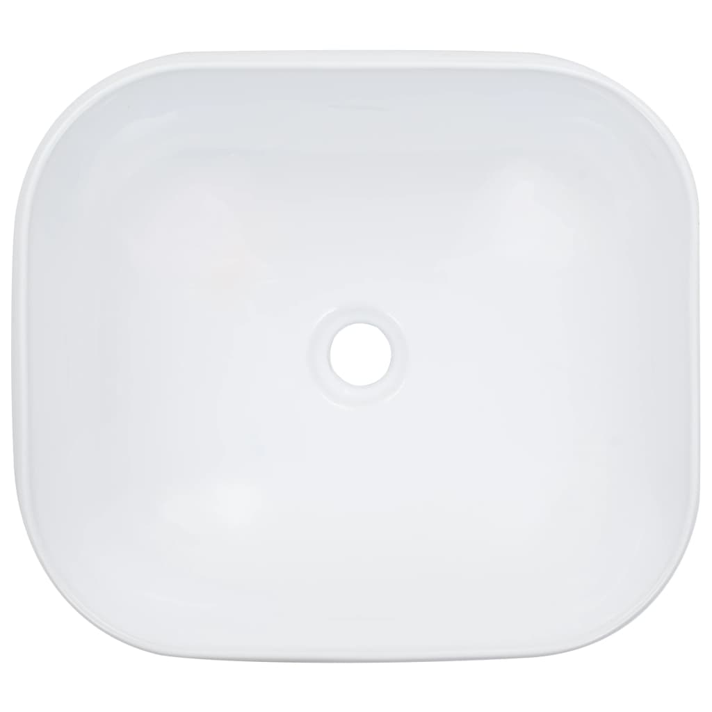 Lavabo lavabo da appoggio per bagno interno doccia wc cabina casa 445 x 395 cm ceramica bianco 02_0002614
