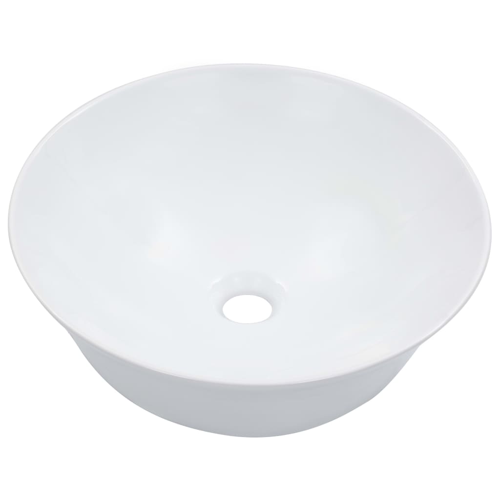 Lavandino-Lavabo-Lavello 41x12,5 cm in Ceramica Bianco