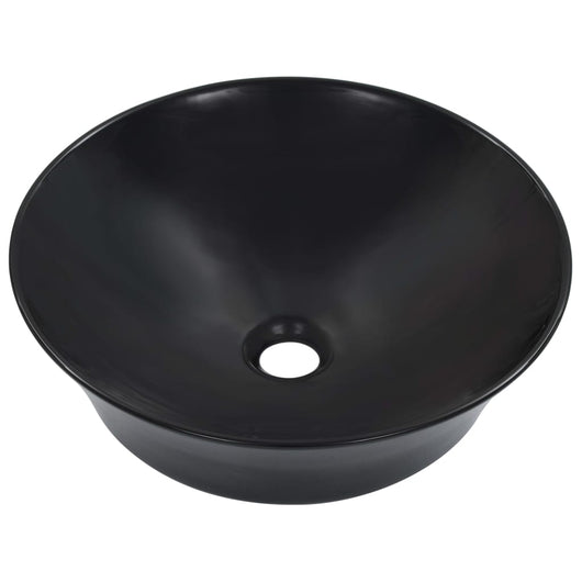Lavabo lavabo da appoggio lavabo da appoggio montato interno bagno doccia cabina WC casa 41 x12,5 cm ceramica nera 02_0002617