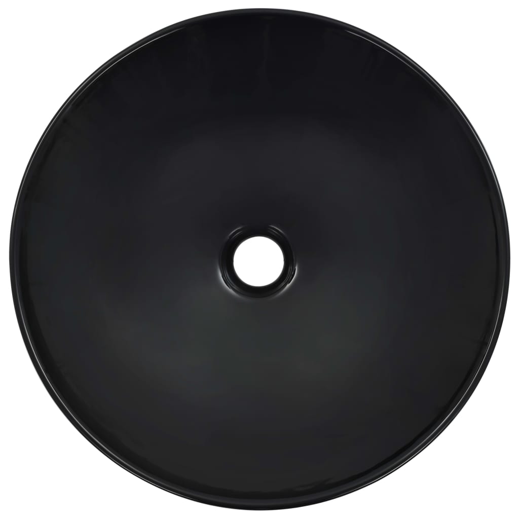 Lavandino-Lavabo-Lavello 41x12,5 cm in Ceramica Nero