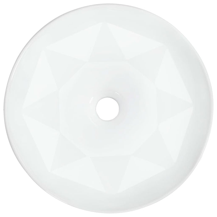 Lavandino 36x14 cm in Ceramica Bianco 143909