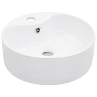Lavabo bagno diametro 36 cm con troppopieno in ceramica bianca 02_0002620