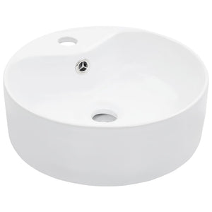 Lavabo bagno diametro 36 cm con troppopieno in ceramica bianca 02_0002620