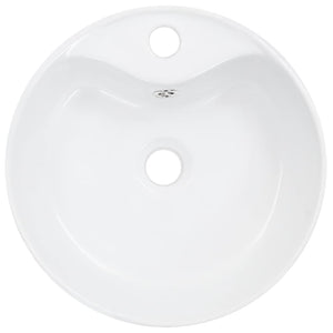 Lavandino con Troppopieno 36x13 cm in Ceramica Bianco cod mxl 49743