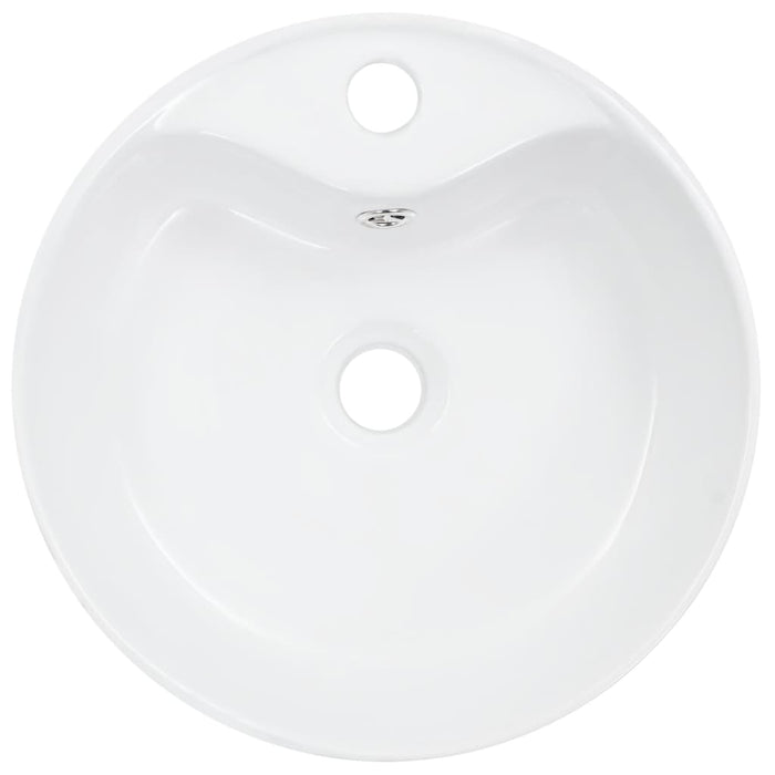 Lavabo bagno diametro 36 cm con troppopieno in ceramica bianca 02_0002620