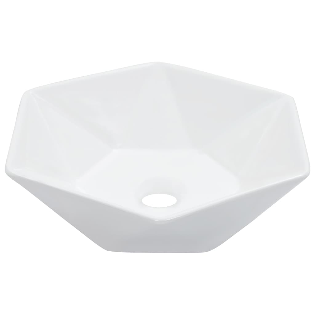 Lavabo lavabo da appoggio lavabo da appoggio montato interno bagno doccia cabina WC casa 41 x 36,5 cm ceramica bianca 02_0002622